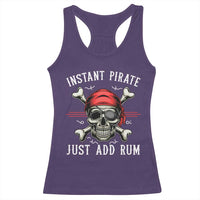 Funny Pirate Skull Racerback Tank Top Instant Pirate Just Add Rum Funny Jolly Roger Crossbones