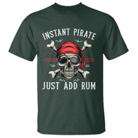 Funny Pirate Skull T Shirt Instant Pirate Just Add Rum Funny Jolly Roger Crossbones