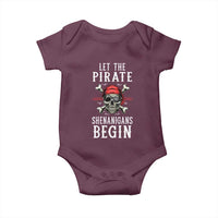 Let The Pirate Shenanigans Begin Baby Onesie Pirate Skull