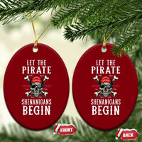 Let The Pirate Shenanigans Begin Ceramic Ornament Pirate Skull - Wonder Print Shop