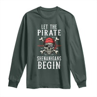Let The Pirate Shenanigans Begin Long Sleeve Shirt Pirate Skull