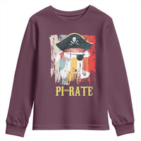 Funny Pi-rate Youth Sweatshirt Pi Day Math Geek Pirate Lover