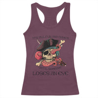 Funny Pirate Racerback Tank Top All Fun And Games Until Someone Loses an Eye