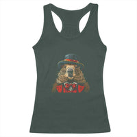 Cute Groundhog Racerback Tank Top Woodchuck Day Animal Lover