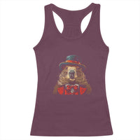 Cute Groundhog Racerback Tank Top Woodchuck Day Animal Lover