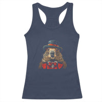 Cute Groundhog Racerback Tank Top Woodchuck Day Animal Lover