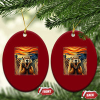 Funny Scream Groundhog Ceramic Ornament Woddchuck Day - Wonder Print Shop