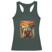 Funny Scream Groundhog Racerback Tank Top Woddchuck Day