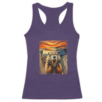 Funny Scream Groundhog Racerback Tank Top Woddchuck Day