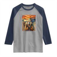 Funny Scream Groundhog Raglan Shirt Woddchuck Day
