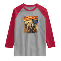 Funny Scream Groundhog Raglan Shirt Woddchuck Day
