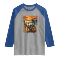 Funny Scream Groundhog Raglan Shirt Woddchuck Day