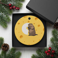 Groundhog Shadow Meteorlogy Ceramic Ornament Woodchuck Puppet Funny Gift - Wonder Print Shop