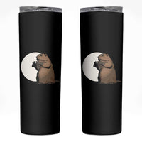 Groundhog Shadow Meteorlogy Skinny Tumbler Woodchuck Puppet Funny Gift