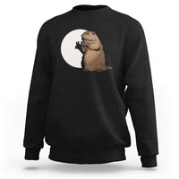 Groundhog Shadow Meteorlogy Sweatshirt Woodchuck Puppet Funny Gift