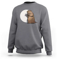 Groundhog Shadow Meteorlogy Sweatshirt Woodchuck Puppet Funny Gift
