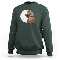 Groundhog Shadow Meteorlogy Sweatshirt Woodchuck Puppet Funny Gift