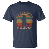Groundhog Day T Shirt My Favorite Holiday Ground Hog Shadow Retro Sunset