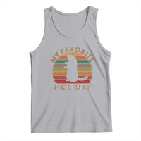 Groundhog Day Tank Top My Favorite Holiday Ground Hog Shadow Retro Sunset