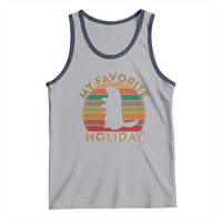 Groundhog Day Tank Top My Favorite Holiday Ground Hog Shadow Retro Sunset
