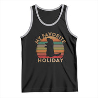 Groundhog Day Tank Top My Favorite Holiday Ground Hog Shadow Retro Sunset