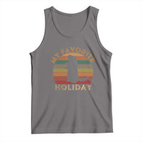 Groundhog Day Tank Top My Favorite Holiday Ground Hog Shadow Retro Sunset