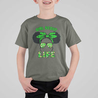 Scout Girl Cookie Dealer T Shirt For Kid Troop Leader Little Messy Bun - Wonder Print Shop