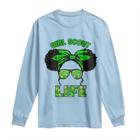 Scout Girl Cookie Dealer Long Sleeve Shirt Troop Leader Little Messy Bun - Wonder Print Shop