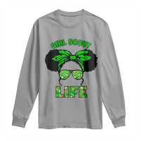 Scout Girl Cookie Dealer Long Sleeve Shirt Troop Leader Little Messy Bun - Wonder Print Shop