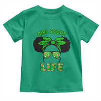 Scout Girl Cookie Dealer Toddler T Shirt Troop Leader Little Messy Bun - Wonder Print Shop