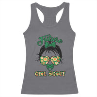 Scout Girl Cookie Dealer Racerback Tank Top Troop Leader Kidlife Little Bun - Wonder Print Shop