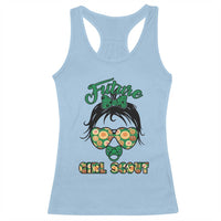 Scout Girl Cookie Dealer Racerback Tank Top Troop Leader Kidlife Little Bun - Wonder Print Shop