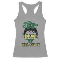 Scout Girl Cookie Dealer Racerback Tank Top Troop Leader Kidlife Little Bun - Wonder Print Shop