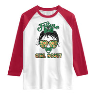 Scout Girl Cookie Dealer Raglan Shirt Troop Leader Kidlife Little Bun - Wonder Print Shop
