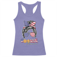 Scout Girl Mom Racerback Tank Top American Proud Cookie Mom Troop Leader Family Matching - Wonder Print Shop