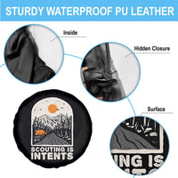 Funny Scout Camping Spare Tire Cover Scouting Is Intents Hiking Camper Outdoors Adventure - Wonder Print Shop