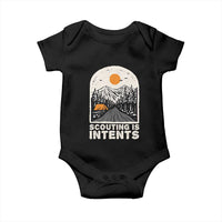 Funny Scout Camping Baby Onesie Scouting Is Intents Hiking Camper Outdoors Adventure - Wonder Print Shop