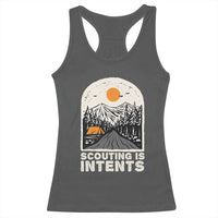 Funny Scout Camping Racerback Tank Top Scouting Is Intents Hiking Camper Outdoors Adventure - Wonder Print Shop