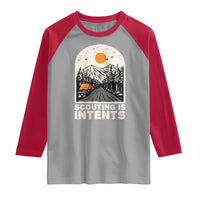 Funny Scout Camping Raglan Shirt Scouting Is Intents Hiking Camper Outdoors Adventure - Wonder Print Shop