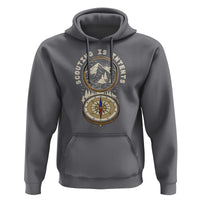 Funny Scout Camping Hoodie Scouting Is Intents Compass Camper Hiking Outdoors Adventure TS02