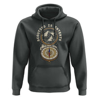 Funny Scout Camping Hoodie Scouting Is Intents Compass Camper Hiking Outdoors Adventure TS02
