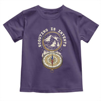 Funny Scout Camping Toddler T Shirt Scouting Is Intents Compass Camper Hiking Outdoors Adventure - Wonder Print Shop