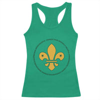 Scout Law Values Racerback Tank Top Scouting Troop Leader Fleur-de-Lis