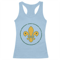Scout Law Values Racerback Tank Top Scouting Troop Leader Fleur-de-Lis