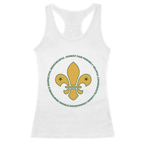 Scout Law Values Racerback Tank Top Scouting Troop Leader Fleur-de-Lis