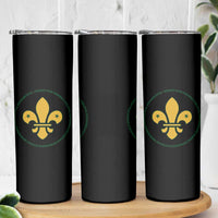 Scout Law Values Skinny Tumbler Scouting Troop Leader Fleur-de-Lis