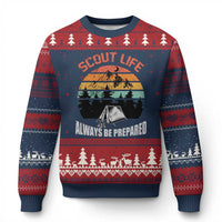 Scout Camping Ugly Christmas Sweater Scout Camping Always Be Prepared Hiking Camping Outdoors Troop Leader - Wonder Print Shop