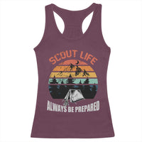 Scout Camping Racerback Tank Top Scout Camping Always Be Prepared Hiking Camping Outdoors Troop Leader