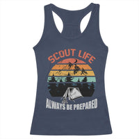Scout Camping Racerback Tank Top Scout Camping Always Be Prepared Hiking Camping Outdoors Troop Leader