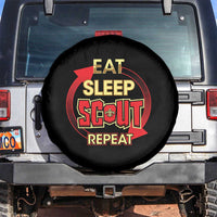 Funny Scout Spare Tire Cover Eat Sleep Scout Repeat Scouting Lovers Camping Hiking Outdoors